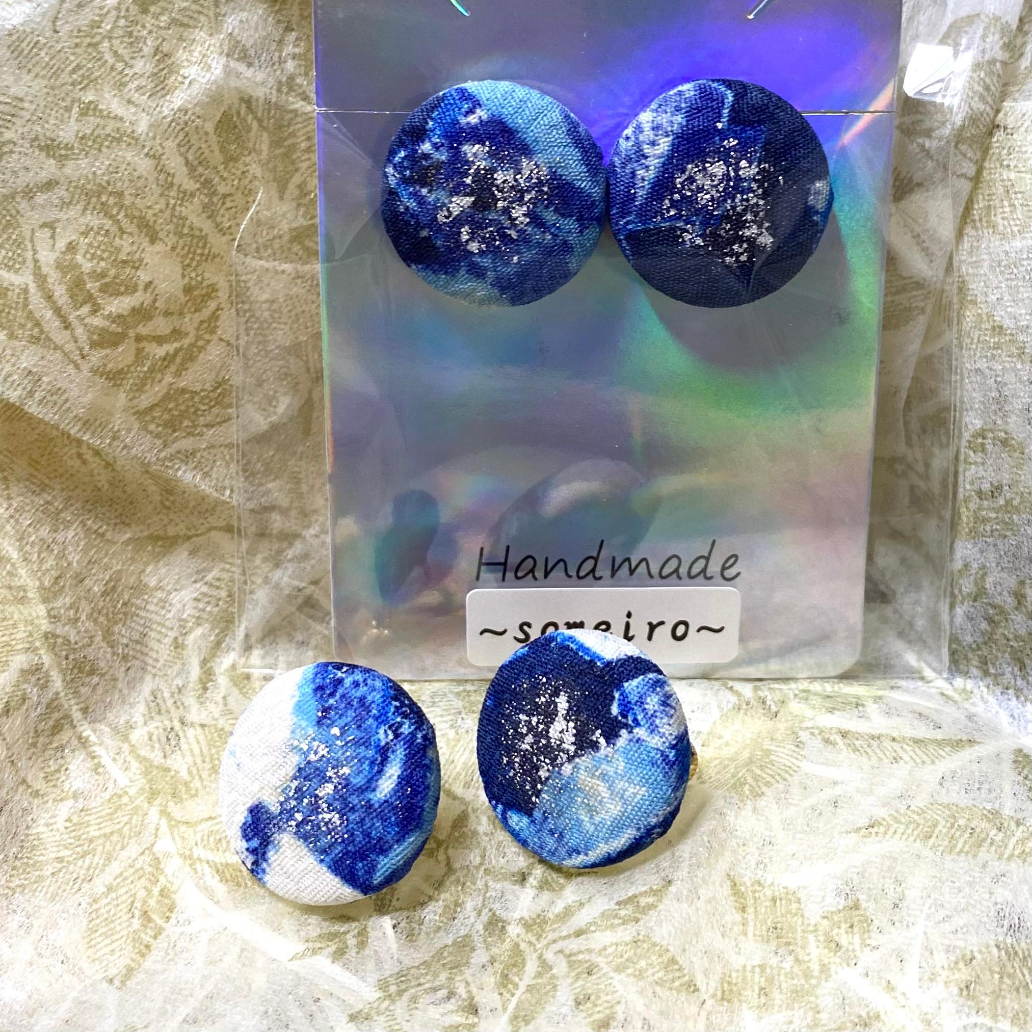 【宝石シリーズ】選べる宝石カラー💎プラチナ箔付きイヤリング | 5枚目